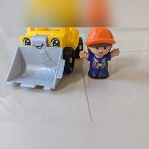 Construction Toy Set with Yellow Truck and Figure